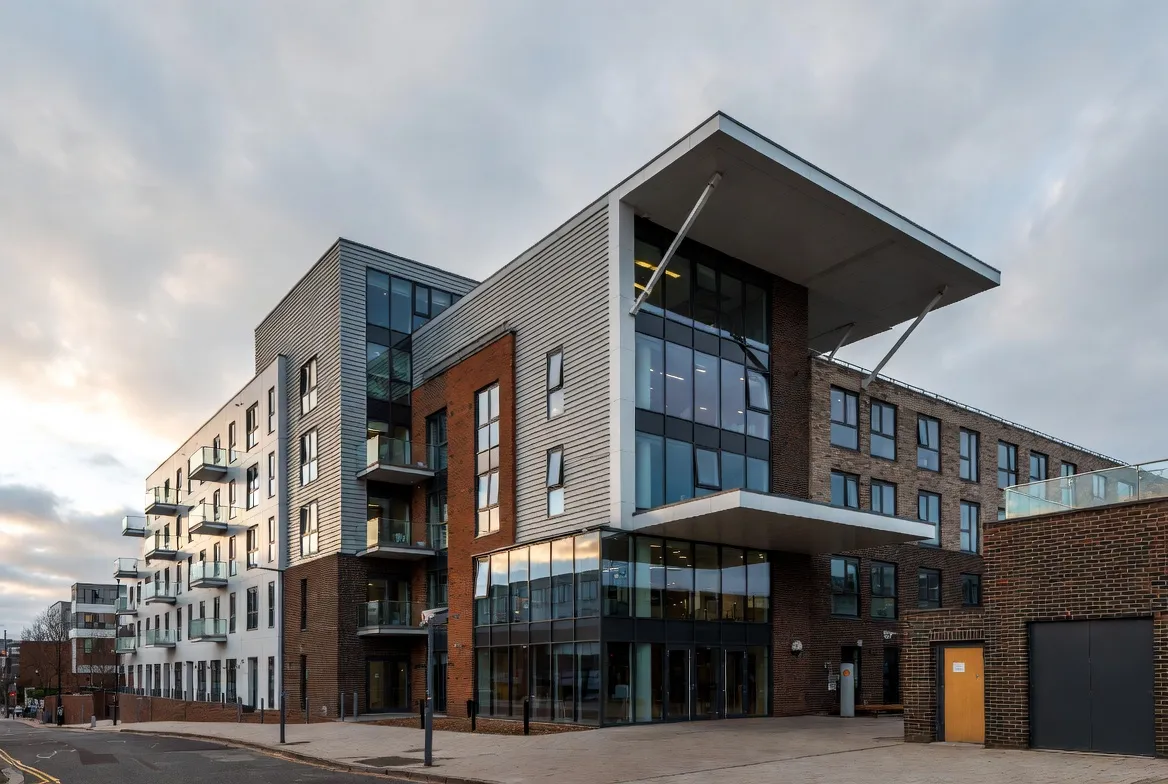 Triple glazed shop front windows on a UK high street.
