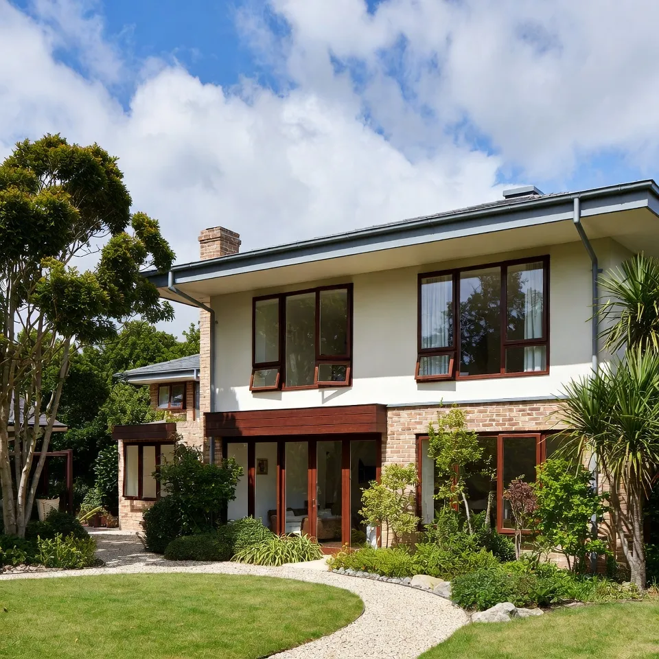 Homeowner cleaning aluminium concertina door frame with soft cloth.